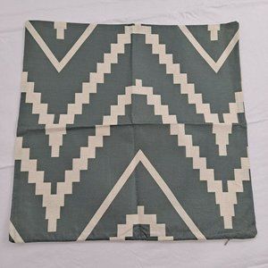 Sage Boxy Chevron Green Cream Pillow Cover Square